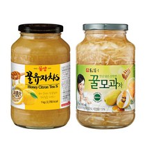 꽃샘 꿀유자차S 1kg + 담터 꿀모과차 1kg