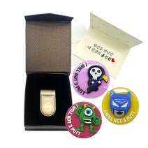 캐릭터입체 골프볼마크 & 골프티꽂이 퍼터키퍼 티걸이 볼마커 ( PXG 에이밍 카카오 마커그룹 황금돼지 마크앤로나 선물용품 ), 블랙박쥐맨, 랜덤 1세트 추가