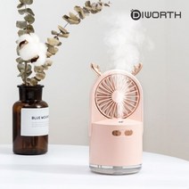 디월스 험피팬 Y2 탁상용 미스트 선풍기 가습기 무드등 냉풍기 써큘레이터, 험피팬Y2 화이트