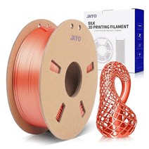 실크 실버 PLA 3D 프린터 필라멘트 1 75mm JAYO 0 65kg 스풀 인쇄 소재 실크처럼 빛나는 표면 깔끔한 목재 대부분의 FDM 프린터에 적합 650g, 0.65kg Silk Red Copper