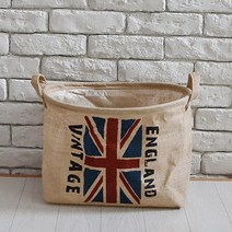 빈티지 쥬트 다용도 정리함 수거함 바스켓 바구니 영국