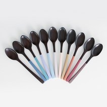 New 11가지 컬러 옷칠 수저세트 숟가락+젓가락 집들이 외국인 선물, 1. 코튼캔디