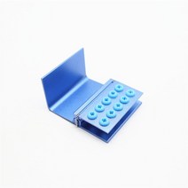 오토클레이브 1pc 치과 장비 10 구멍 Burs 홀더 고속 amp 저속 Autoclavable 블록 케이스, [01] 1pcs blue