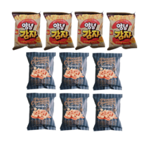 카라멜프레첼팝콘85g x 6개 롯데리아양념감자스틱50g x 4개 봉지스낵세트 사무실간식, 1개