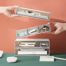 티백 정리함 커피보관함 약장서랍 블럭 책상수납정리함 플라스틱 미니서랍장 머리끈, 화이트B-3칸