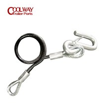 RV 부품 트레일러 안전 케이블 스프링 체인 로프 S 후크 1 개 용량 3500LBS 스트레치 길이 70cm, 1개