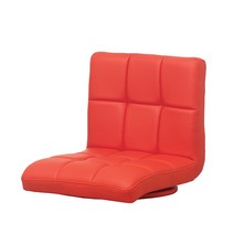 유씨엠 폴르 엠보 쿠션 회전 등받이 좌식의자 3color, 레드