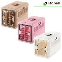 Richell 리첼 캠핑 접이식 켄넬 애견 강아지 고양이 이동장, 브라운