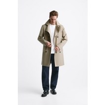 독일 자라 ZARA 더블 브레스티드 발수 트렌치 코트 - 베이지 100407