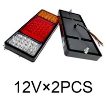 12V 24V LED 테일 라이트 미등 방향 지시등 정지 램프 후면 브레이크등 자동차 트럭 트레일러 캐러밴 옐, 01 12V, 01 12V