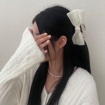 VANANA2 여성 국내제작 러블리 고급 빅 리본 집게 헤어 악세서리 머리핀