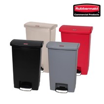 러버메이드 슬림짐 페달 쓰레기통, 90L, 검정