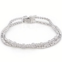 디작소 여성 여자 데일리 베이직 꽃다미 2선 팔찌