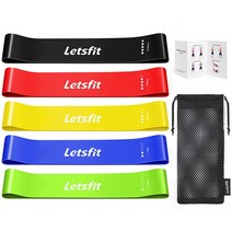 [Letsfit] 렛츠핏 라텍스 루프밴드 5종 셋트 (믹스컬러)