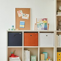 한샘 샘 폴리 수납바스켓 (대) 2개세트 9종택1 샘책장호환 수납, 색상:02.샘폴리바스켓(대)베이지 2개