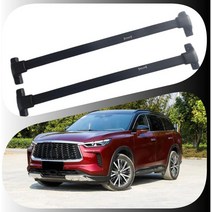 루프랙 CNC 알루미늄 합금 ONLY 레일 크로스바 무한대용 핏 QX60 QX-60 랙 2022 2023 (블랙), Black