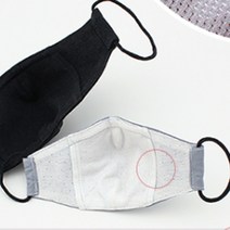 마스크 안감용 부드러운 통풍 에어매쉬 스판 원단, 블랙