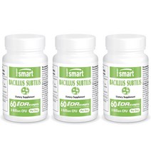 슈퍼스마트 고초균 바실러스 서브틸리스 Bacillus Subtilis 30억 60캡 3개