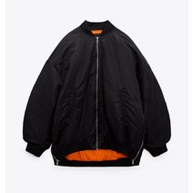자라 ZARA 스타일 이쁜패딩 블랙 빅사이즈 파일럿 다운 점퍼 4432833