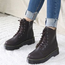 니나스파리 레이스업 지퍼 워커부츠 5cm 국내생산(9J905)