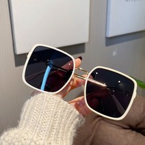 Baiwife 사각 화이트 선글라스