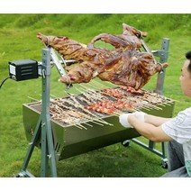 자동회전 바베큐 캠핑 통돼지 야시장 로스트 치킨 초벌기, T-250 그릴있음