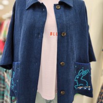 베네통자수 린넨 블라우스 BABLA1441 BL1153916