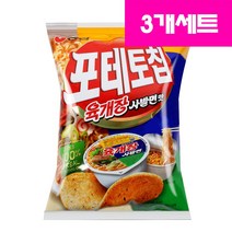농심 포테토칩육개장사발면맛 60g, 3개