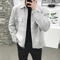용된다 남자 겨울 투포켓 오버핏 스웨이드 자켓