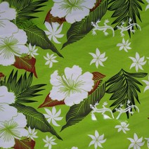 퀼트 수입린넨원단 광목 린넨 캔버스 누빔 피드색 지지미 원단 천 여름 해변 바지 인쇄 직물 일반 닦았 복숭아 피부 diy 수제 바느질 직물 폴리 에스터 큰 꽃 직물 앞치마 직물, 연한 초록색, 0.5야드 45x150cm