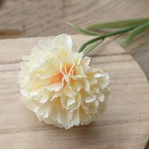 졸업식꽃다발 싱글 카네이션 어머니 휴일 교사 선물 시뮬레이션 꽃 홈 테이블 꽃병 장식 웨딩 생일 케이크, 08 light yellow_04 10pcs