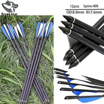 서바이벌 페인트볼 야외 사격용 베인 양궁 화살 12 개 20 인치 4 석궁 볼트