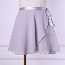 성인 발레슈즈 토슈즈 시폰 발레 투투 댄스 스커트 여성 소녀 체조 랩 스커트 훈련 발레, 회색, xl(체중 60-80kg)