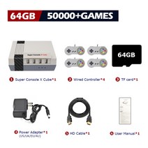 오락실게임기 오락기 레트로 고전 가정용 추억의 게임기 pspps1n64dcmame hd 출력용 컨트롤러 게임 플레이어가 내장된 62000 게임이 있는 슈퍼 콘솔 x 큐브 비디오, 협력사, 큐브-64g-snes-4, 영국