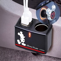 40%세일 도도몰 미키마우스 USB소켓+멀티소켓(선택/1)/충전기, 2USB+1구연결소켓(DY43)