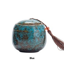 장례용품 장례 용품 입관 상조 컬러 애완 동물 세라믹 용기 기념 애완 동물 항아리 인감 냄비 큰 기념품 상자 도자기 항아리 애완 동물 유골 저장 유골 매장 홀더, 푸른, m