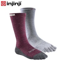 남여공용양말 INJINJI 발가락양말 두꺼운 보온 트래킹 등산 크로스컨트리 두겹 내 밖에 줄 있다 방수 2337368145, 고통갈색 레드 여성 하이 갈색 레드