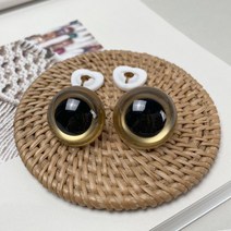 핀쿠션 골드 부엉이눈 인형눈 마크라메재료 (5쌍)