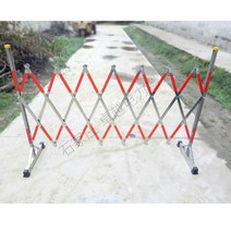 자바라대문 출입문 주차장 바리케이트 접이식 정문 도어 안전문 금지 주의 바퀴 이동식 스테인레스 스틸 텔레스코픽 울타리, 4미터
