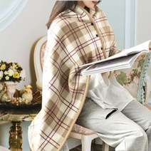 턴투유 학교 수험생 사무실 차박 캠핑 망토형 똑딱이 극세사 유니클로담요 무릎 담요 M