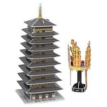 신라금관과 황룡사구층목탑(무료배송) - 3D 입체퍼즐 만들기 [똑딱], 본상품