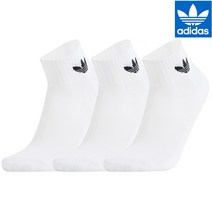 아디다스 미드 앵클 삭스 3PP, 흰검