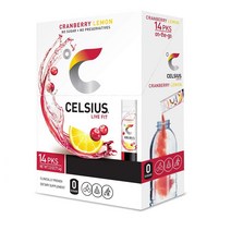 CELSIUS Cranberry Lemon Powder Stick 셀시우스 크랜베리 레몬 파우더 드링크 스틱 14개입 2.5 Oz (71.4g), 1