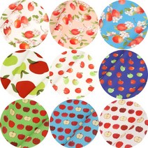 면 원단 퀼트 천 20수 친환경 DTP 사과 10종 SY, MF 1057