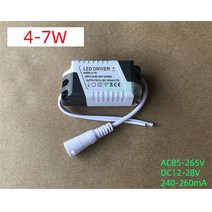 다운트랜스 변압기 LED 드라이버 280mA 4-36W AC 110V 220V to DC 24V 조명 변압기 패널 천장 램프 스트립, 02 4-7 W