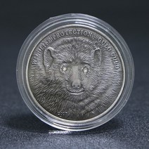 화폐 코인 기념주화 몽골 야생 동물 기념 주화 다이아몬드 기념품 선물 장식 공예품, [04] 다크 카키