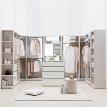 [가격인하] 레이디가구 이안 드레스룸 시리즈 600 800 옷장 장롱 행거 시스템 선반 틈새 수납 이케아st, 아이보리, [09] 800 2단 코너장_우형