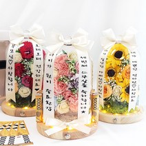 미니화환 스페셜데이 유리돔 부모님 생신 환갑 용돈 현금 선물, 해바라기미니화환유리돔, 3번문구