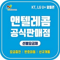 앤텔레콤 SK KT LG 선불유심 편의점 다이소 선불폰 개통 한국 알뜰폰 요금제 데이터 무제한 유심칩, LG선불요금제(LG정지폰 개통불가), 신용(앱)카드