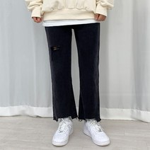 [허리밴딩] 빈티지 데미지 데님 밴딩 팬츠
